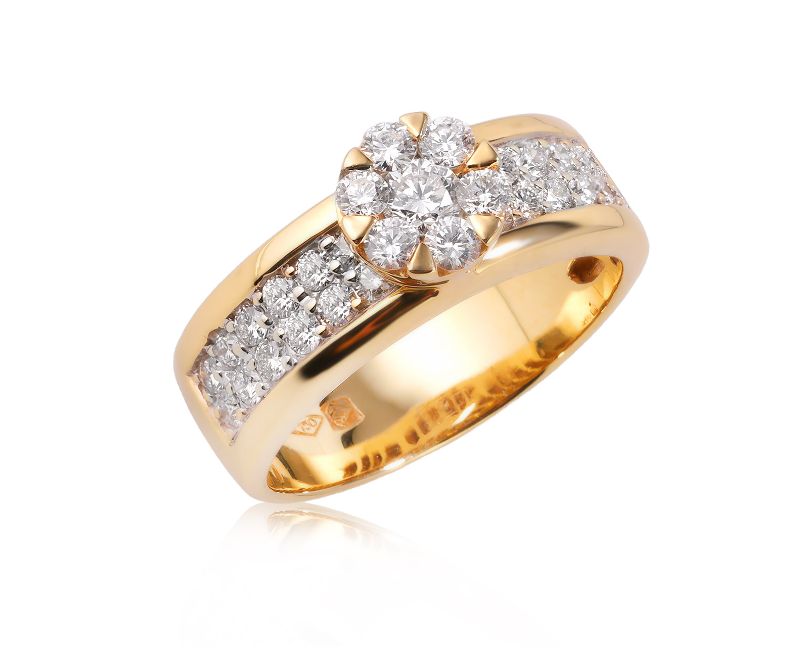 Золотое кольцо с бриллиантами 0.94ct 151225/1