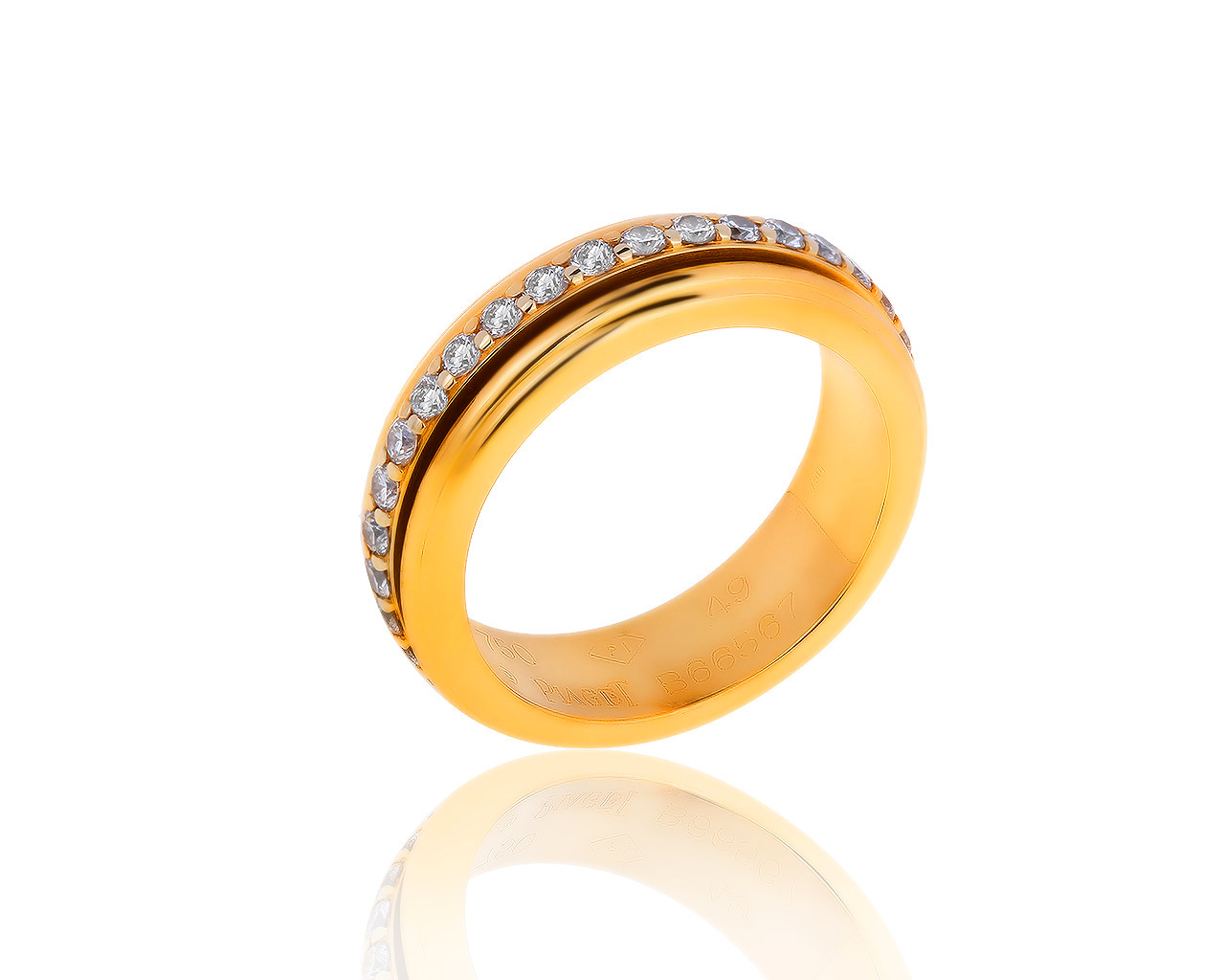 Оригинальное золотое кольцо с бриллиантами 0.68ct Piaget