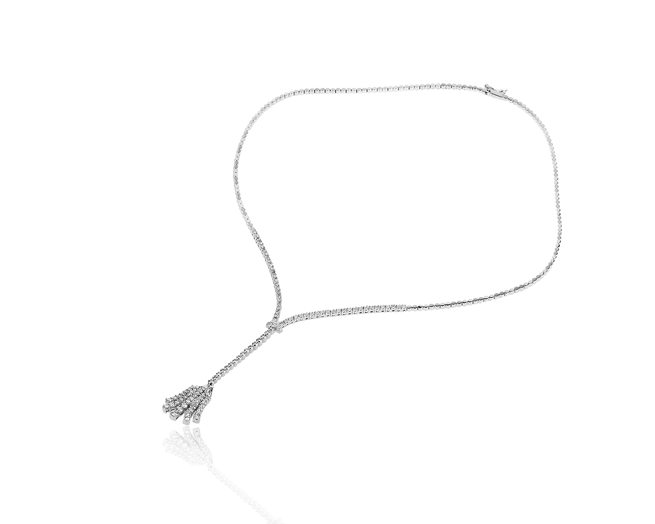 Престижное золотое колье с бриллиантами 1.51ct