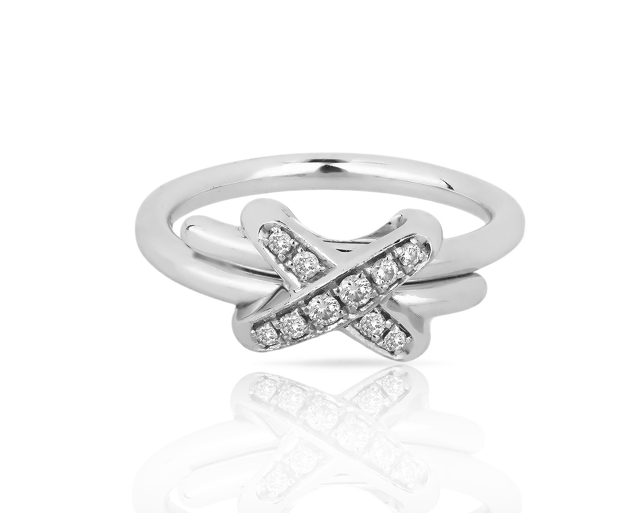 Изумительное золотое кольцо с бриллиантами 0.11ct Chaumet 220518/28