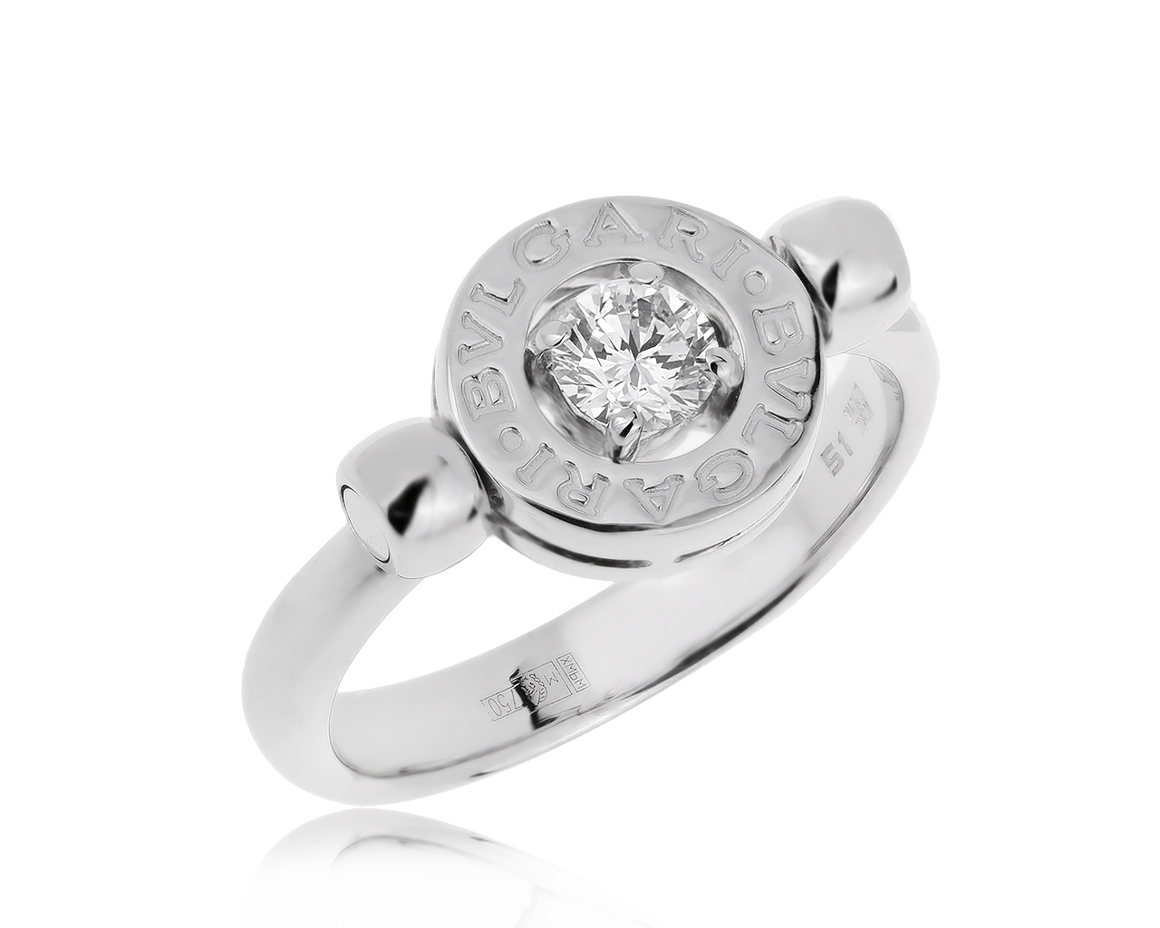 Оригинальное золотое кольцо с бриллиантом 0.25ct Bvlgari 140220/5