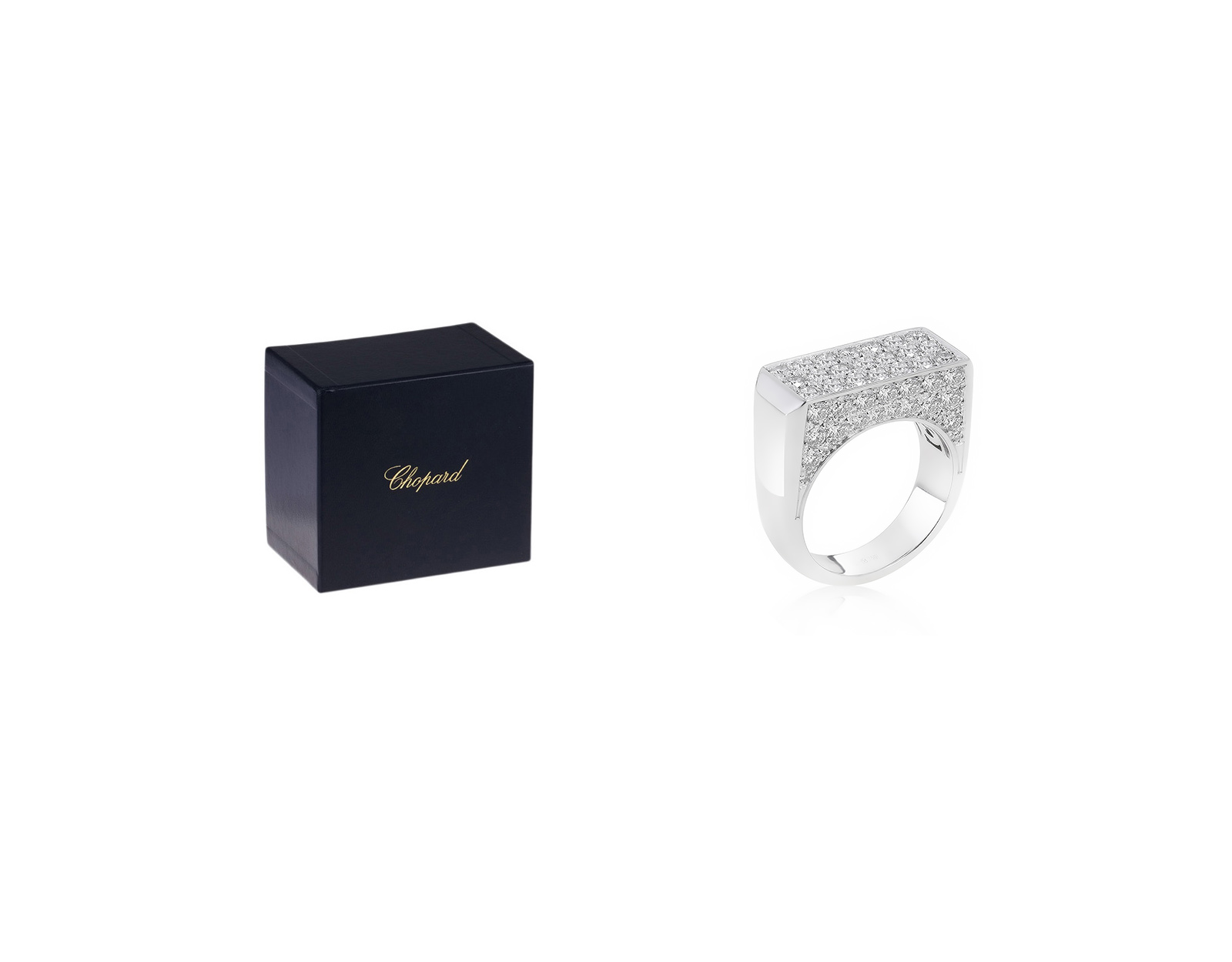 Оригинальное золотое кольцо с бриллиантами 2.60ct Chopard