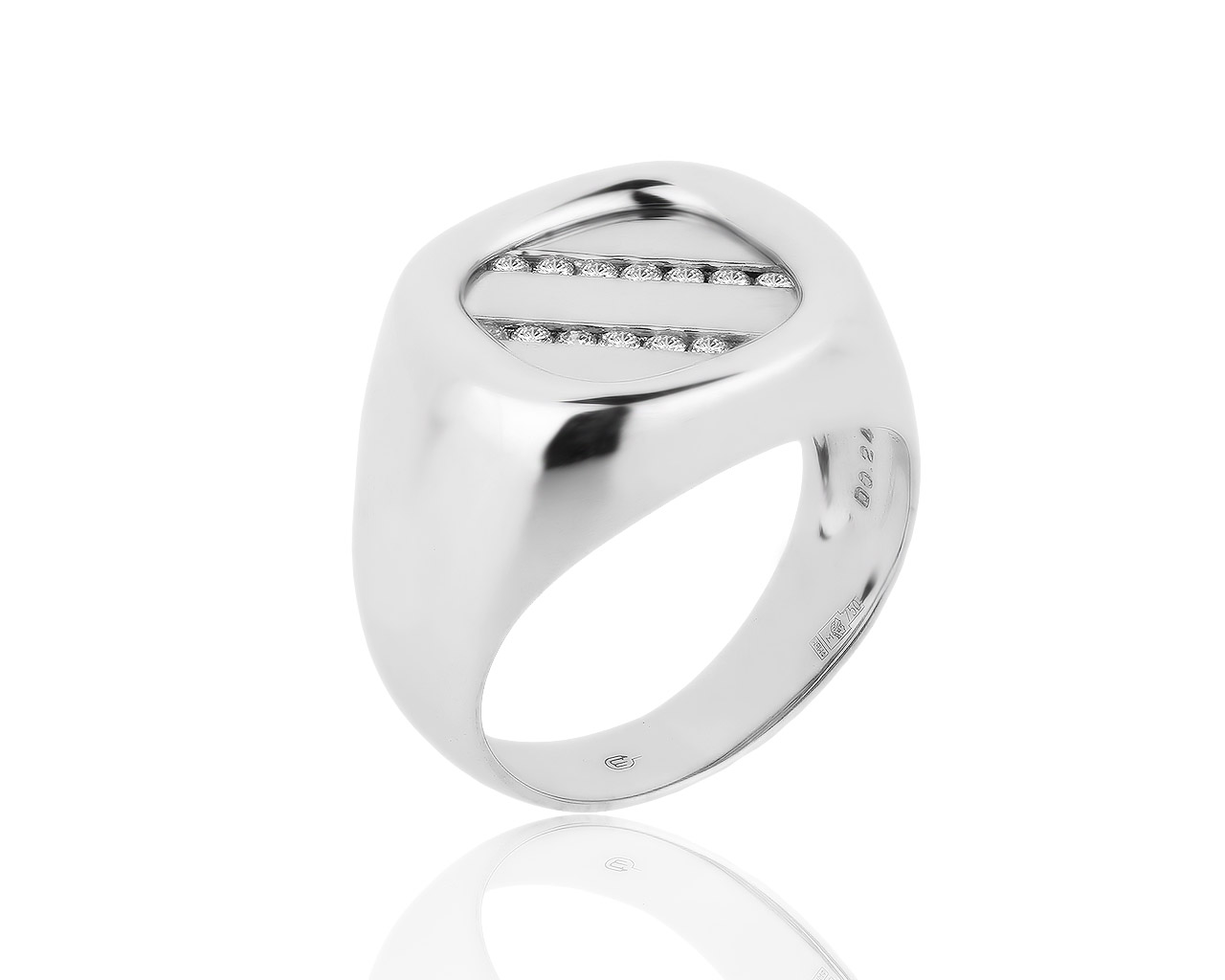 Достойное золотое кольцо с бриллиантами 0.24ct 270519/1