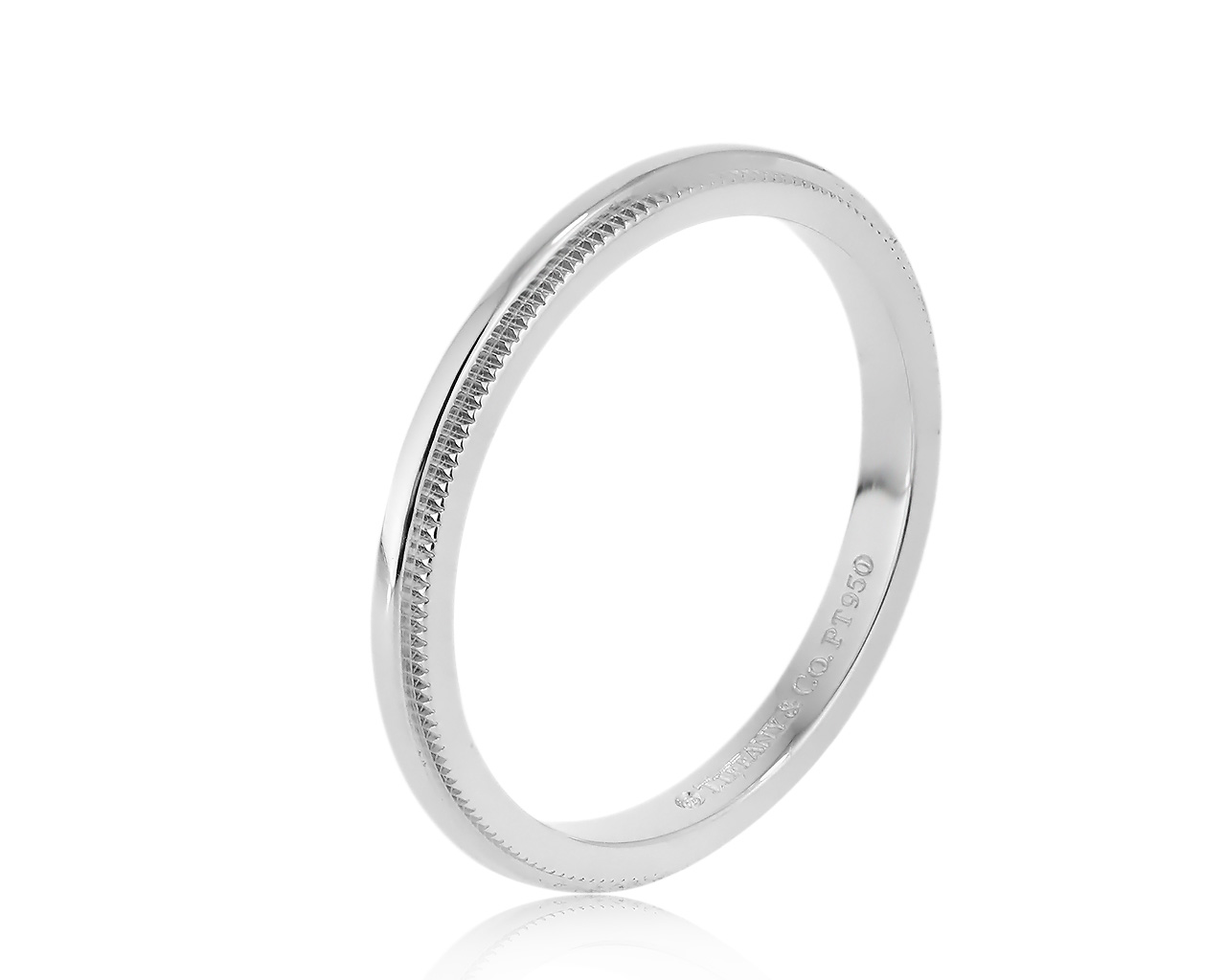 Оригинальное платиновое кольцо Tiffany&Co Milgrain 270920/1