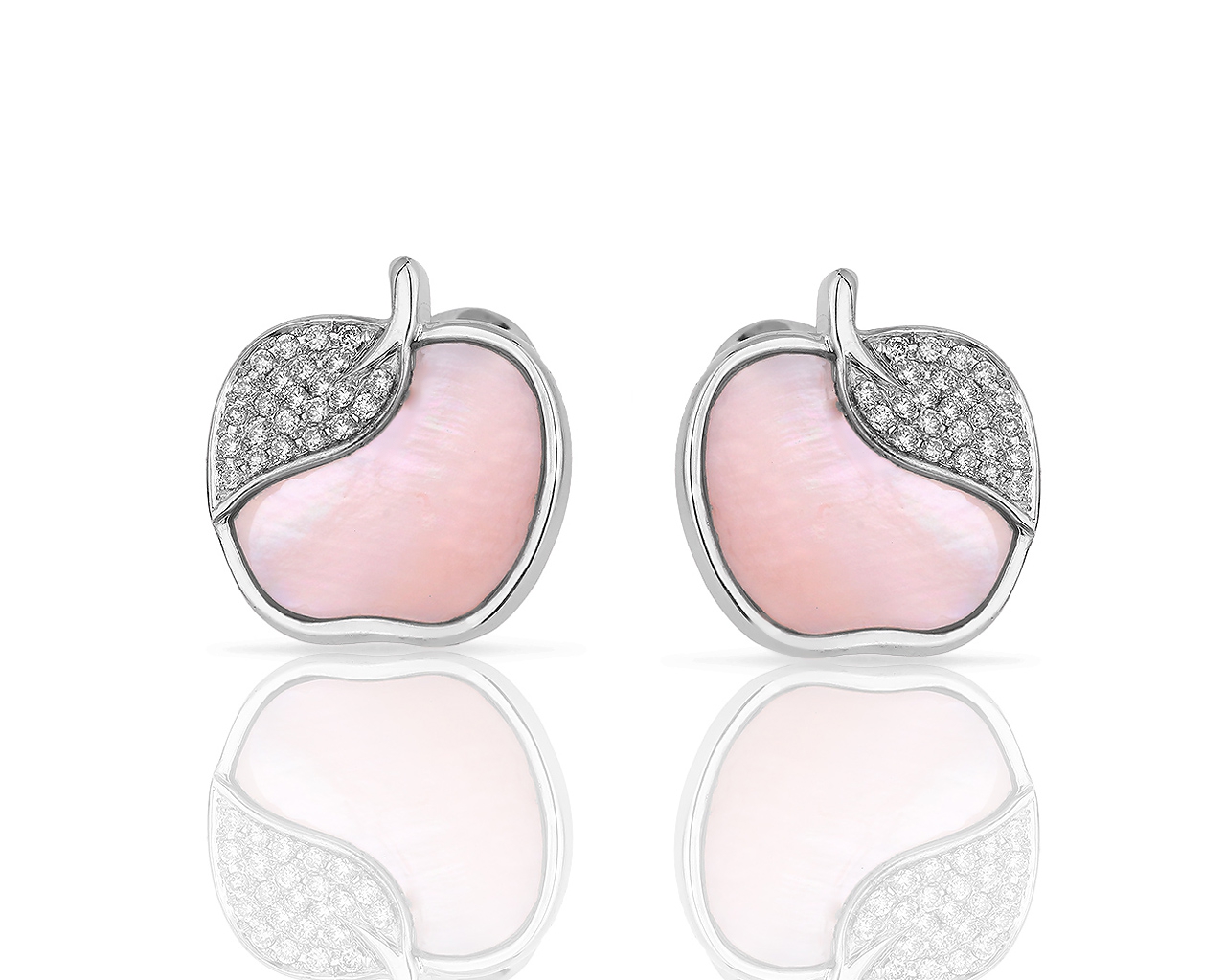 Оригинальные золотые серьги с бриллиантами 0.15ct Victoria Casal Apple 190618/12