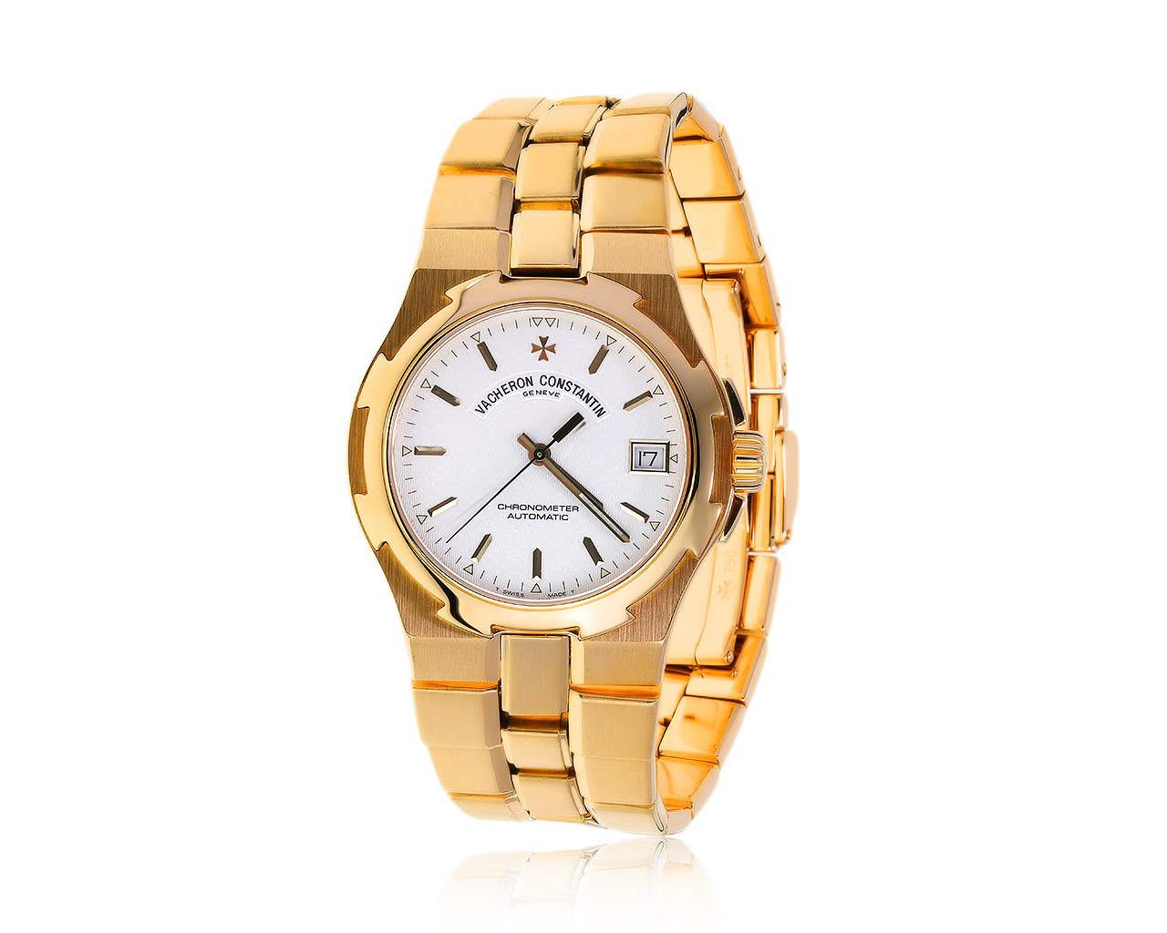 Оригинальные золотые часы Vacheron Constantin Overseas 008000/00