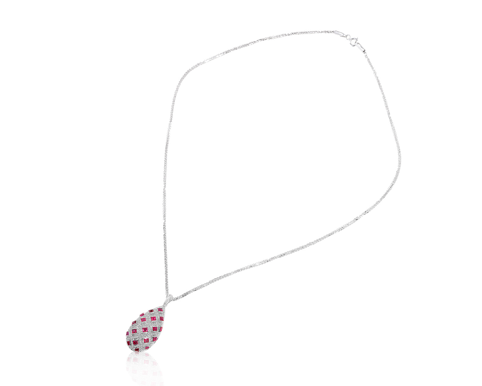 Великолепный золотой кулон с рубинами 2.25ct