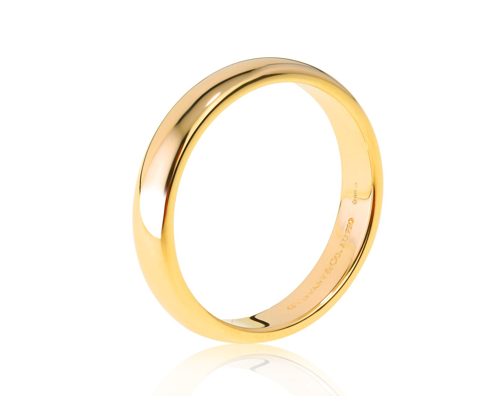 Оригинальное золотое кольцо Tiffany&Co Classic 091121/4