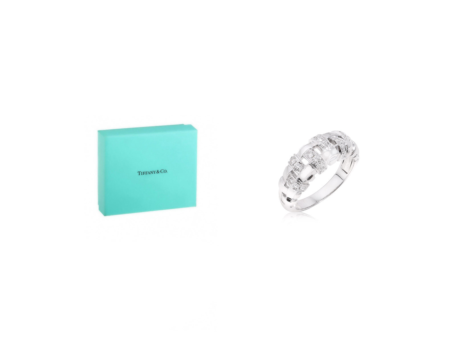 Оригинальное золотое кольцо Tiffany&Co Basket