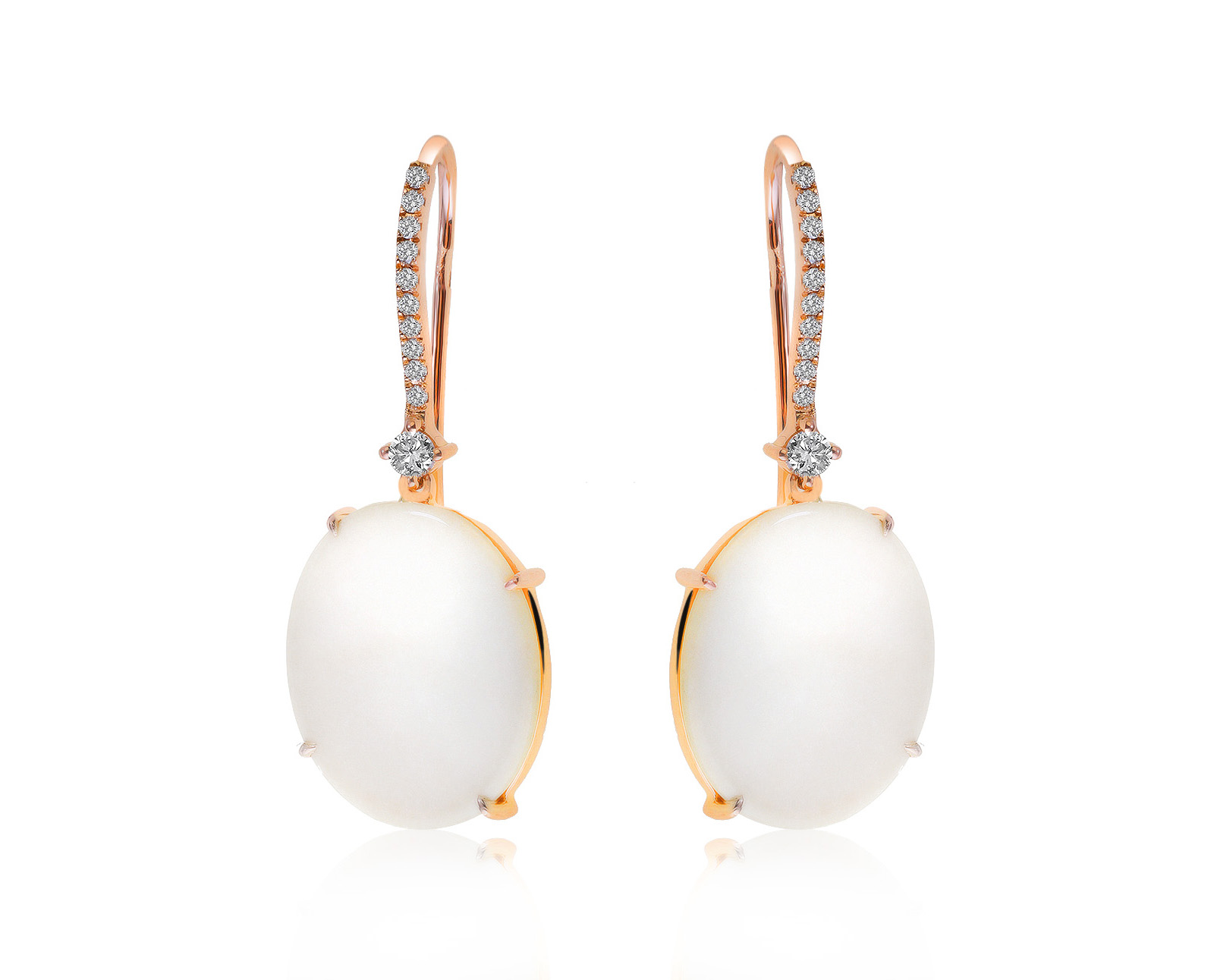 Завораживающие золотые серьги с бриллиантами 0.21ct