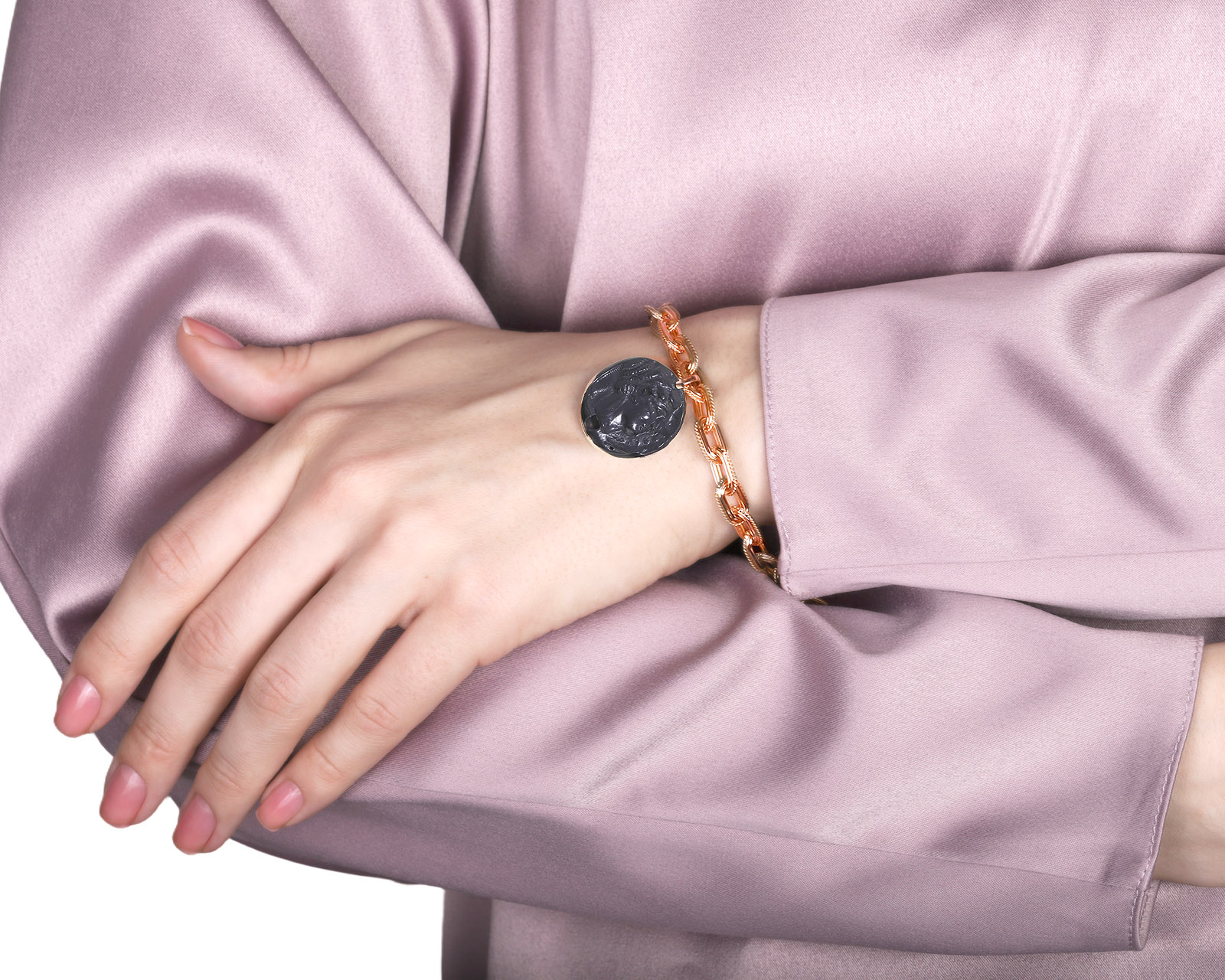 Оригинальный золотой браслет с алкидной смолой Gavello