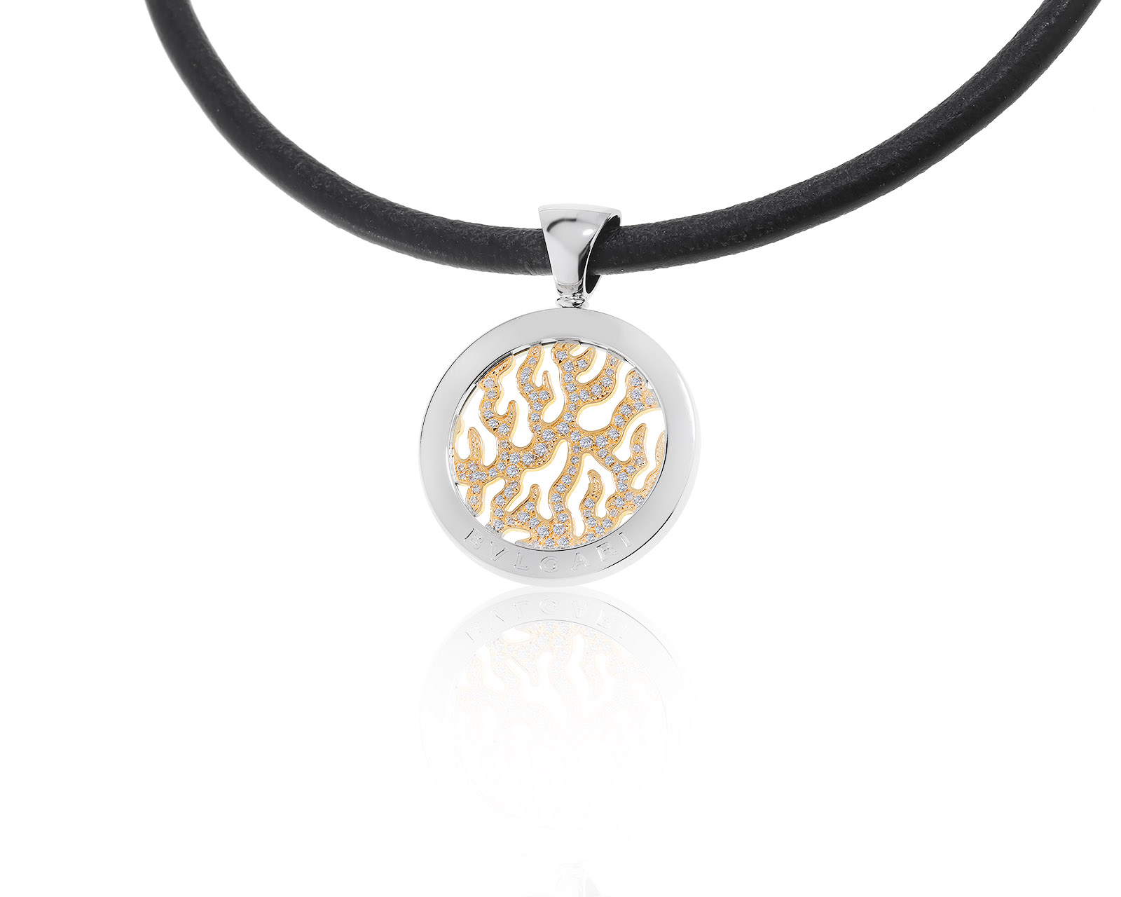 Оригинальный золотой кулон Bvlgari Tondo 080622/10