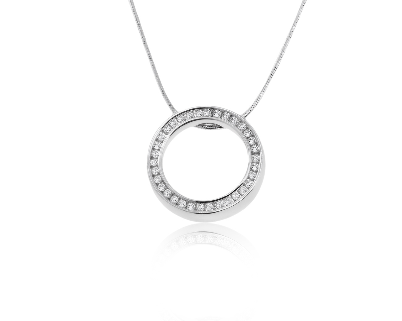 Стильный золотой кулон с бриллиантами 0.10ct 091120/9