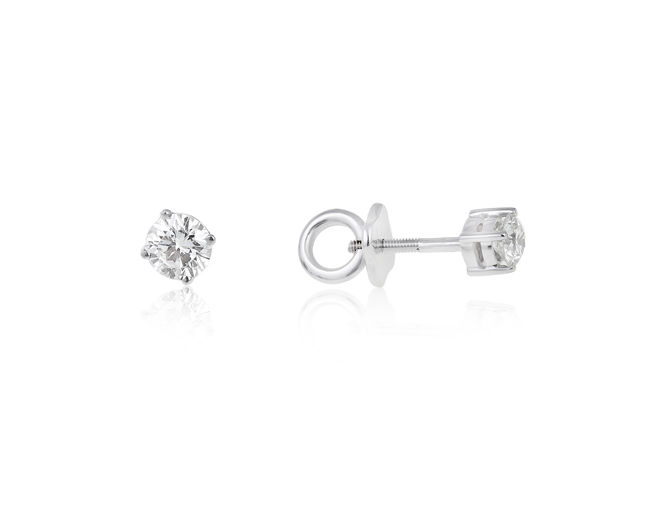 Эстетичные золотые серьги с бриллиантами 0.50ct 170621/7