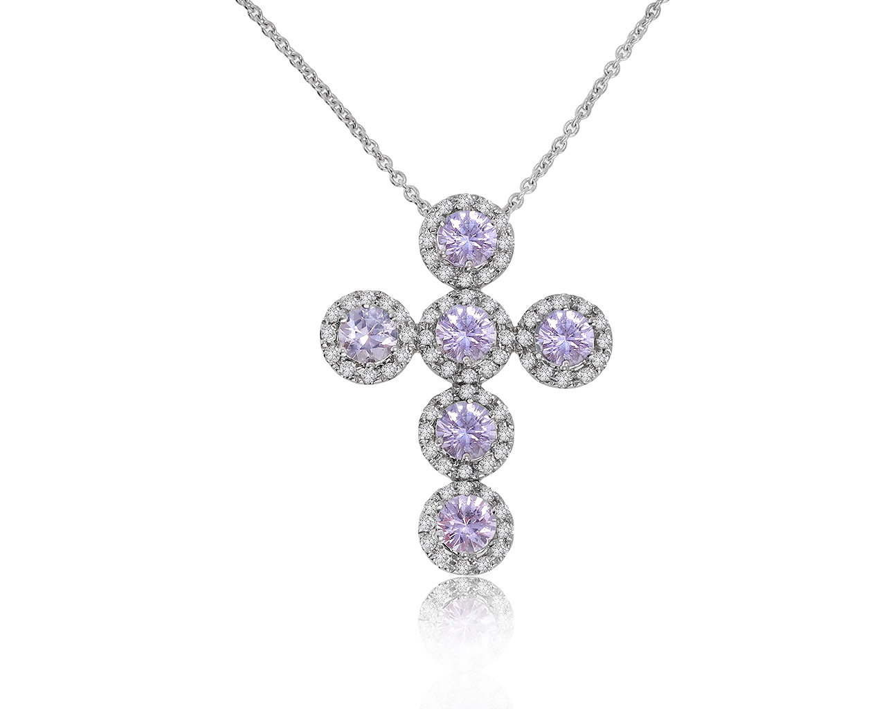 Престижный золотой кулон с сапфирами 1.72ct 090421/6