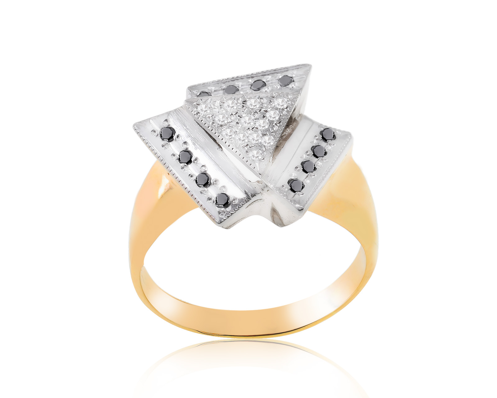 Золотое кольцо с бриллиантами 0.11ct 300324/7