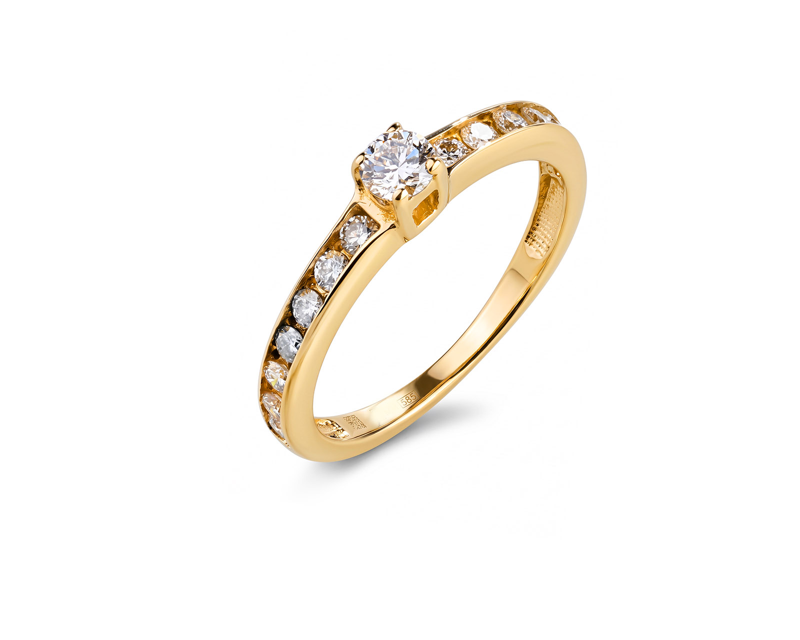 Золотое кольцо с бриллиантами 0.53ct 020926/10