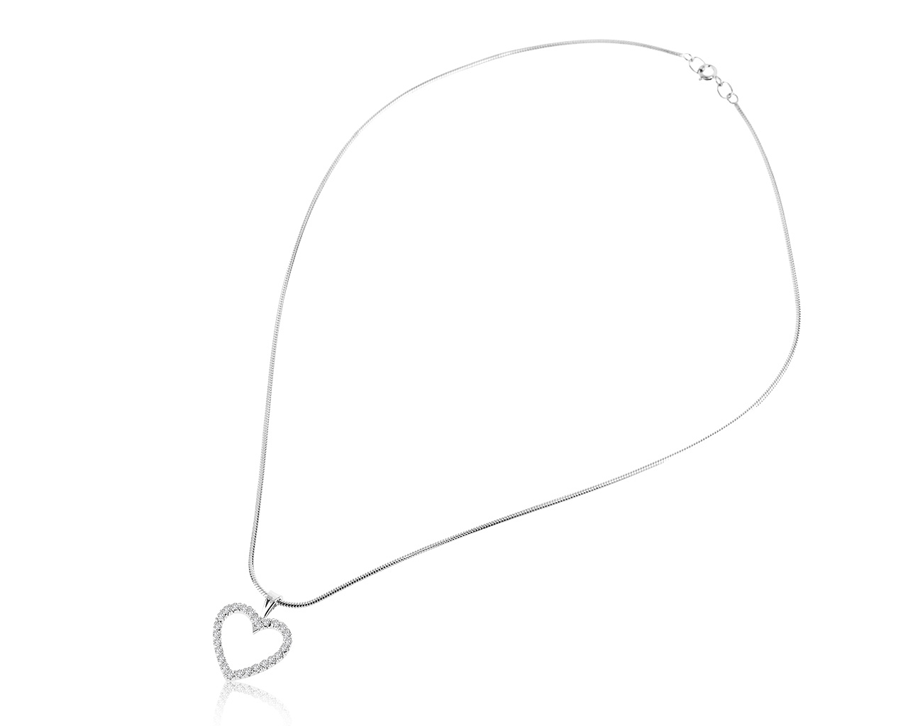 Романтичный золотой кулон с бриллиантами 0.52ct