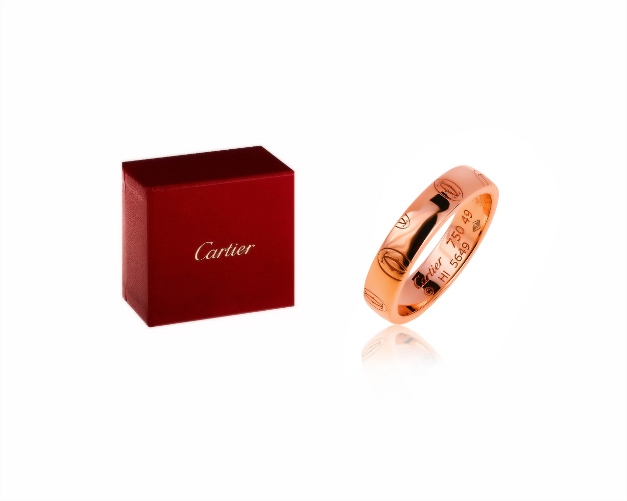 Оригинальное золотое кольцо Cartier