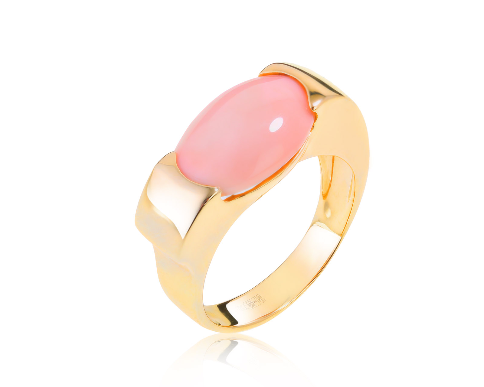 Итальянское золотое кольцо с кораллом 3.10ct 060522/10
