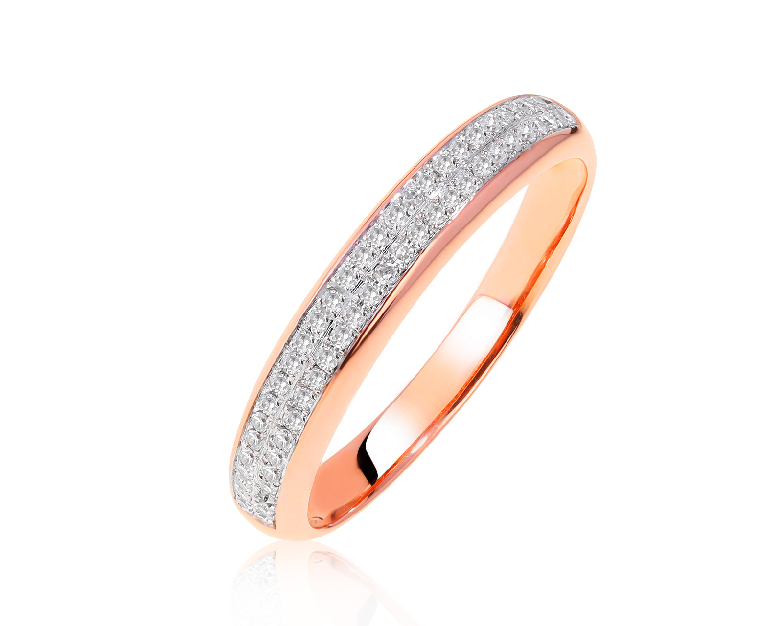 Модное золотое кольцо с бриллиантами 0.20ct