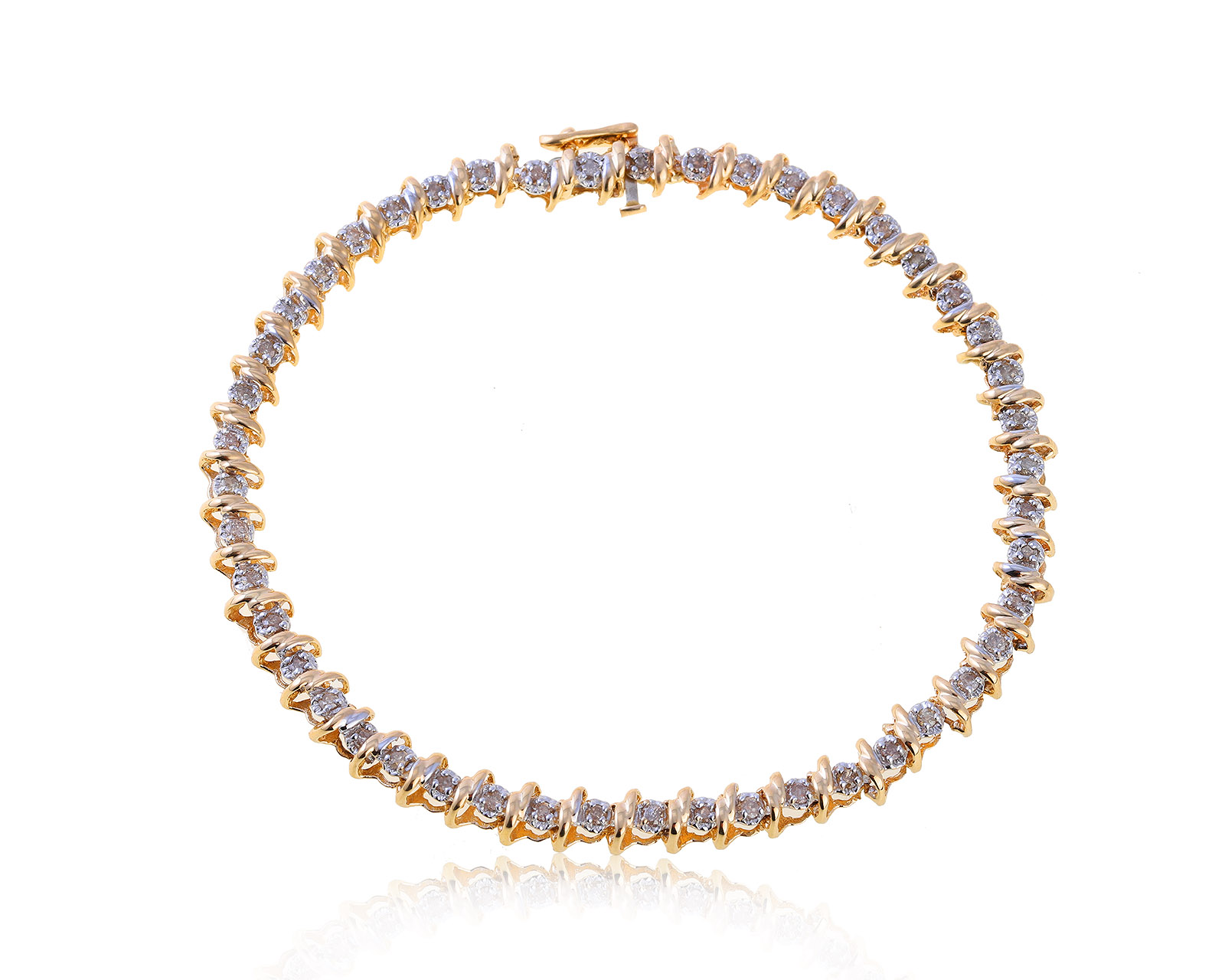 Завораживающий золотой браслет с бриллиантами 0.92ct 010621/3