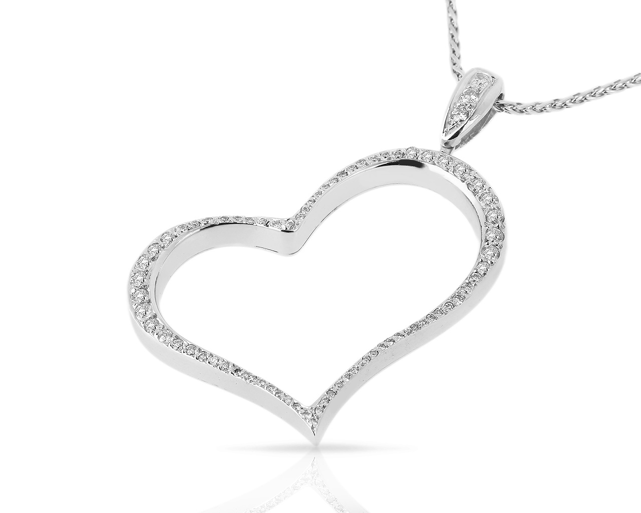 Стильная золотая подвеска с бриллиантами 0.65ct 020318/16