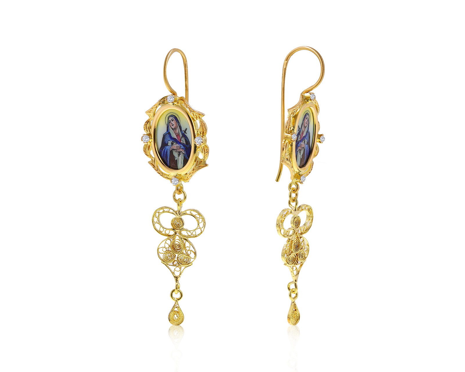 Оригинальные золотые серьги Dolce Gabbana 210522/9