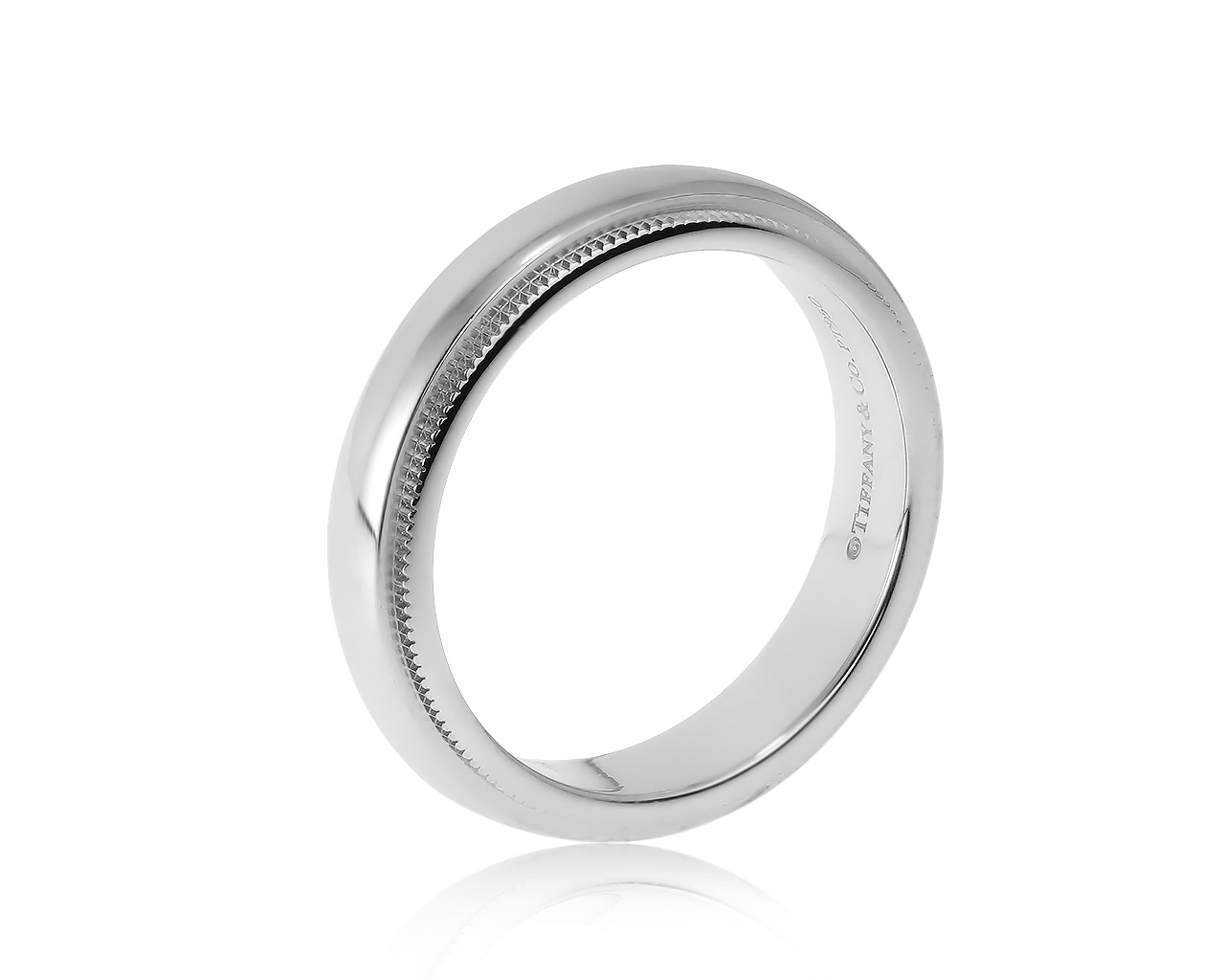 Оригинальное платиновое кольцо Tiffany&Co Milgrain 101220/5