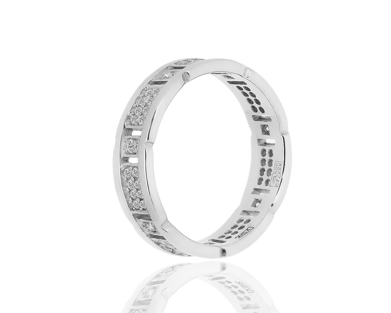 Стильное золотое кольцо с бриллиантами 0.58ct 040319/3