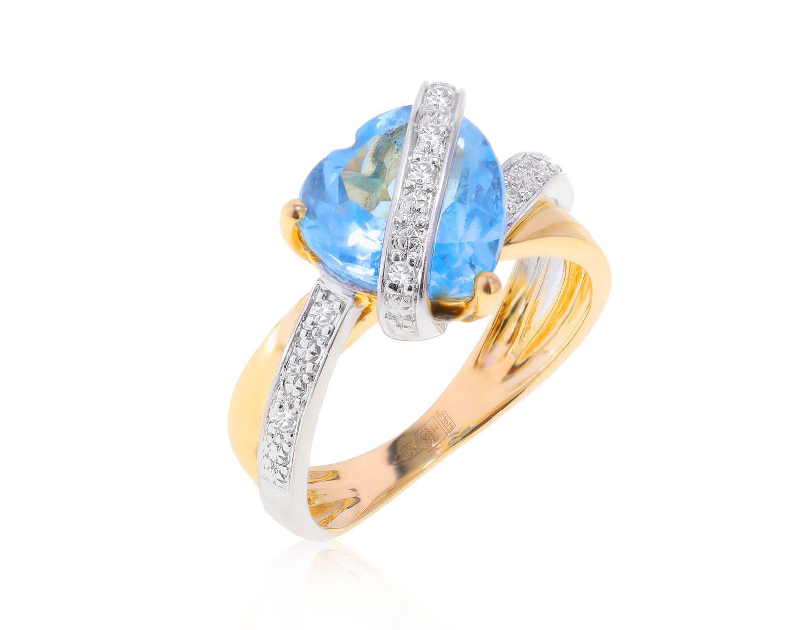 Изысканное золотое кольцо с топазом 4.55ct 240622/4