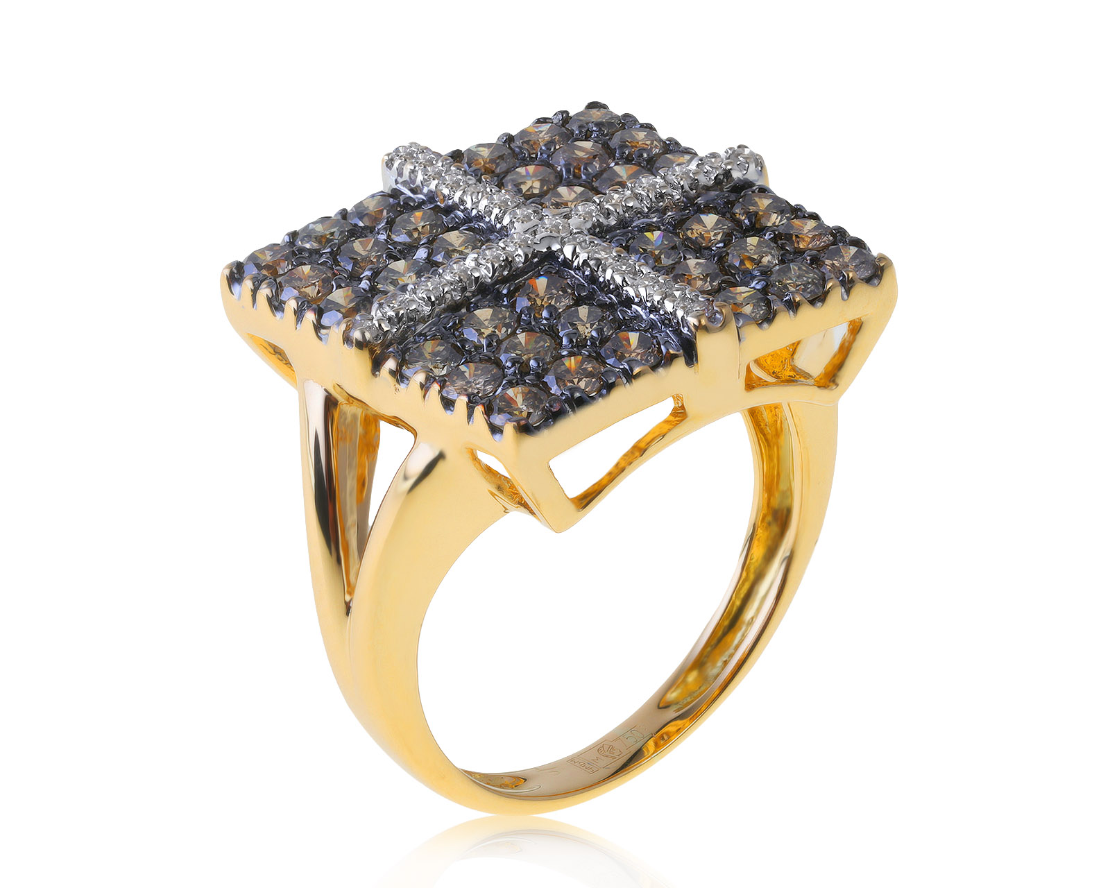 Притягательное золотое кольцо с бриллиантами 1.41ct 290721/5