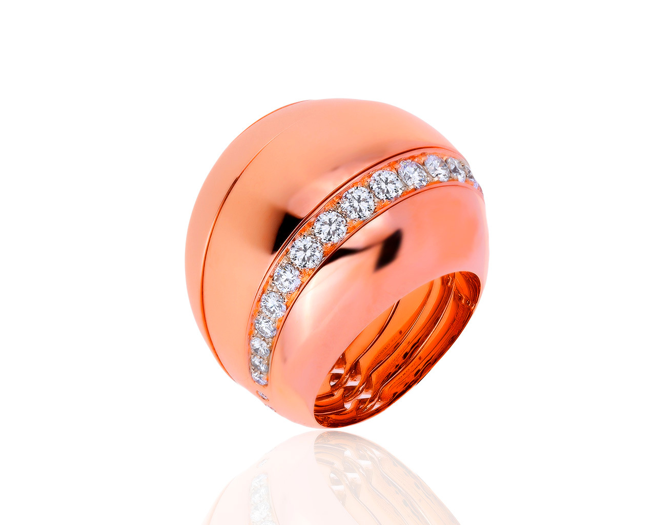 Оригинальное золотое кольцо с бриллиантами 1.10ct De Grisogono 161119/3