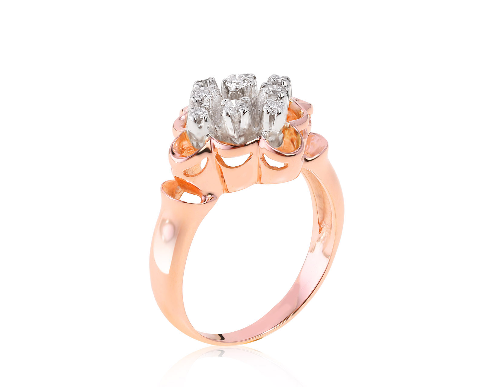Изысканное золотое кольцо с бриллиантами 0.32ct 121221/11