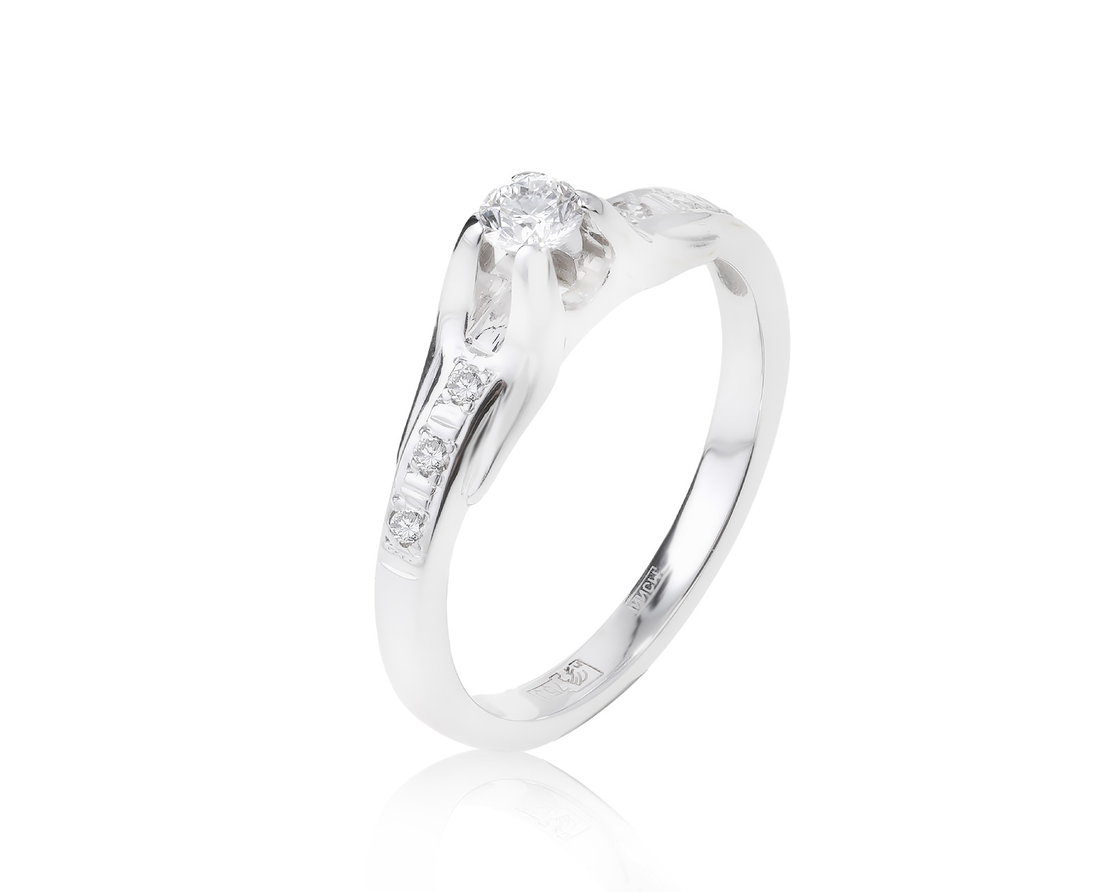 Золотое кольцо с бриллиантами 0.24ct 310124/14