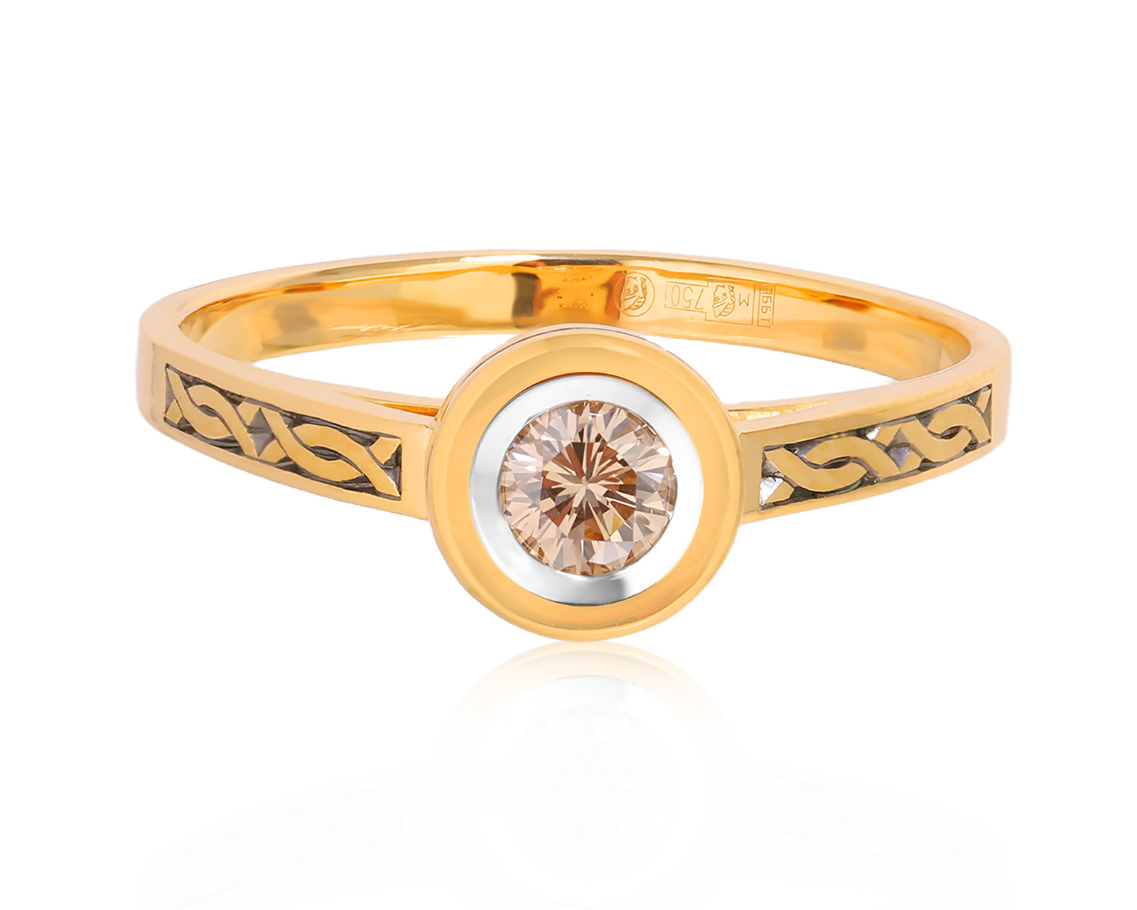 Золотое кольцо с бриллиантом 0.25ct 990191/1