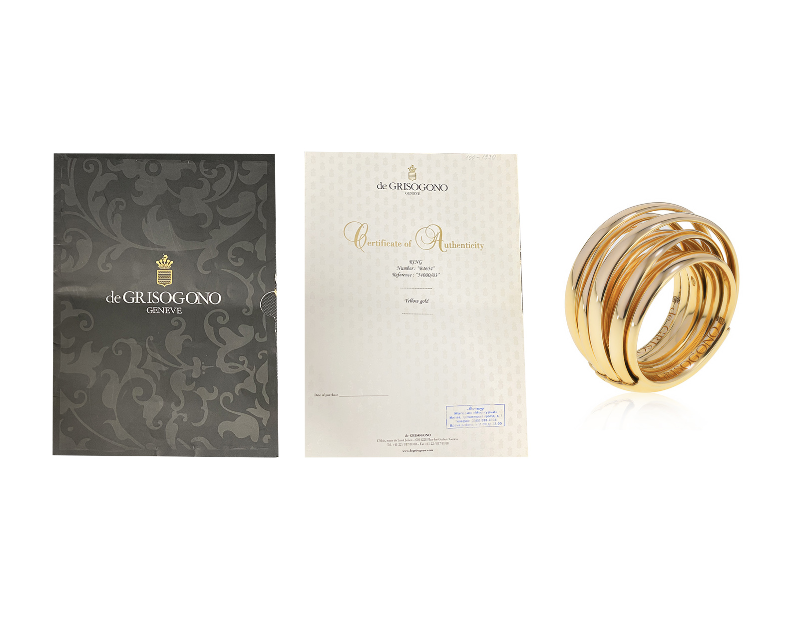 Оригинальное золотое кольцо De Grisogono Allegra
