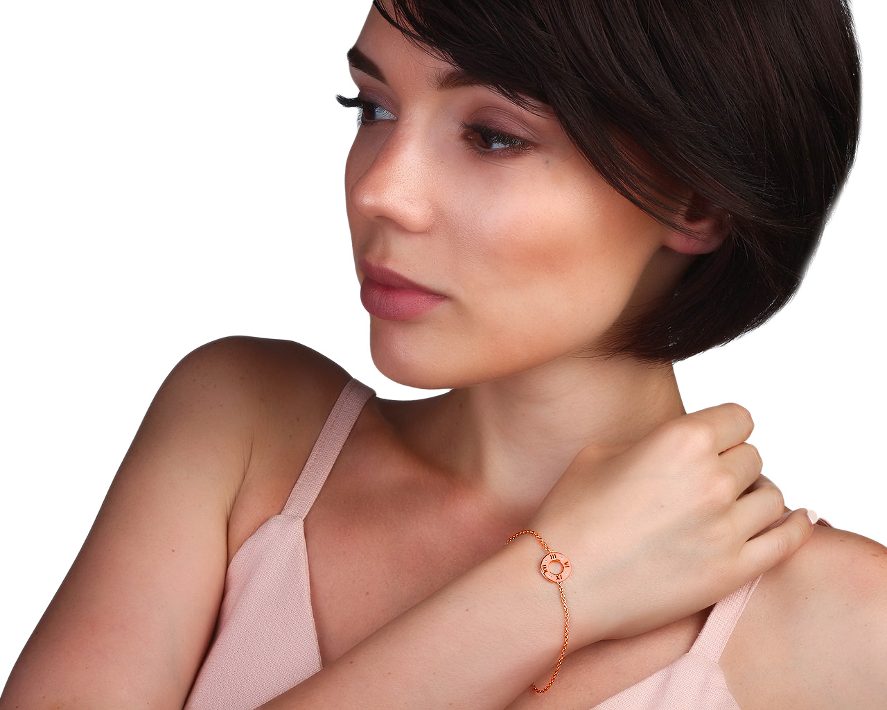 Утонченный золотой браслет с бриллиантами Tiffany&Co Atlas