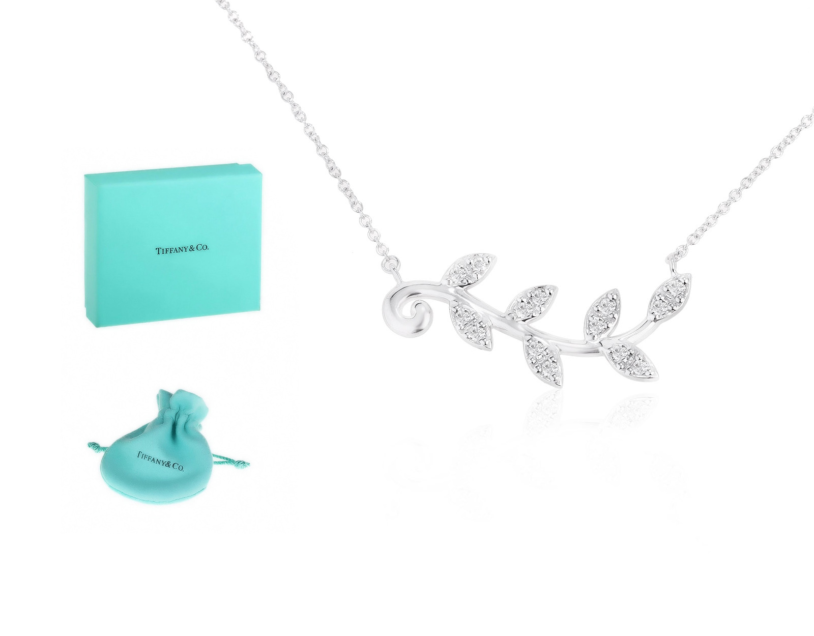 Оригинальное золотое колье Tiffany&Co Paloma Picasso Olive Leaf