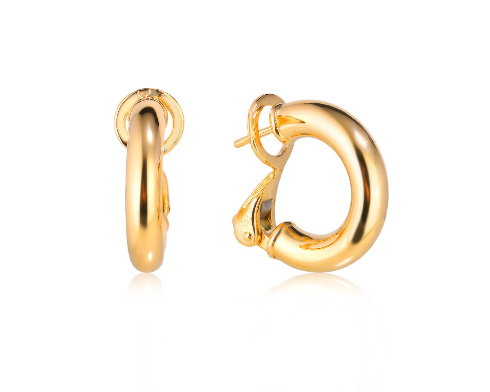 Оригинальные золотые серьги Chopard Hoop