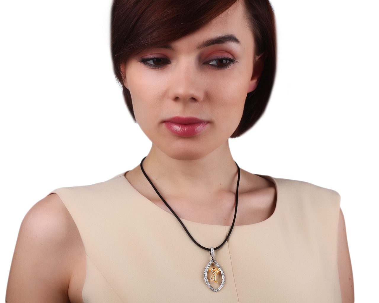 Престижный золотой кулон с бриллиантами 1.20ct Franck Muller