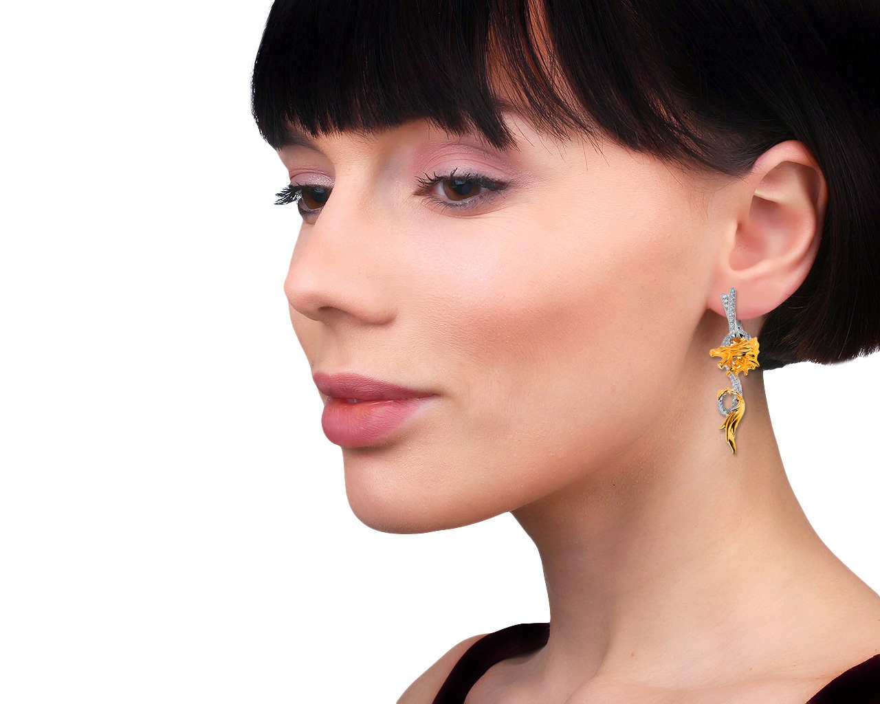 Оригинальные золотые серьги с бриллиантами 1.04ct Carrera y Carrera