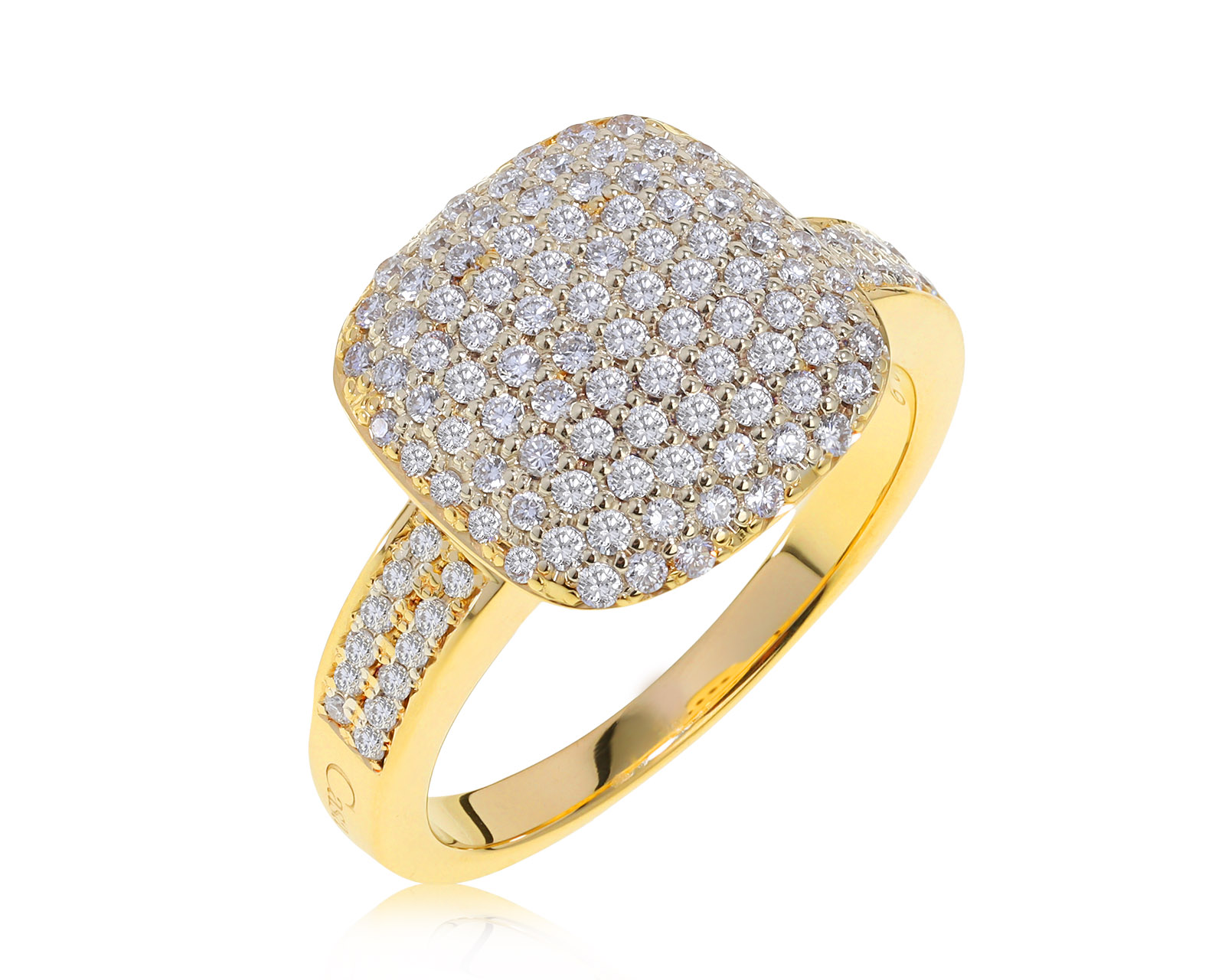 Оригинальное золотое кольцо с бриллиантами 0.92ct Casa Gi