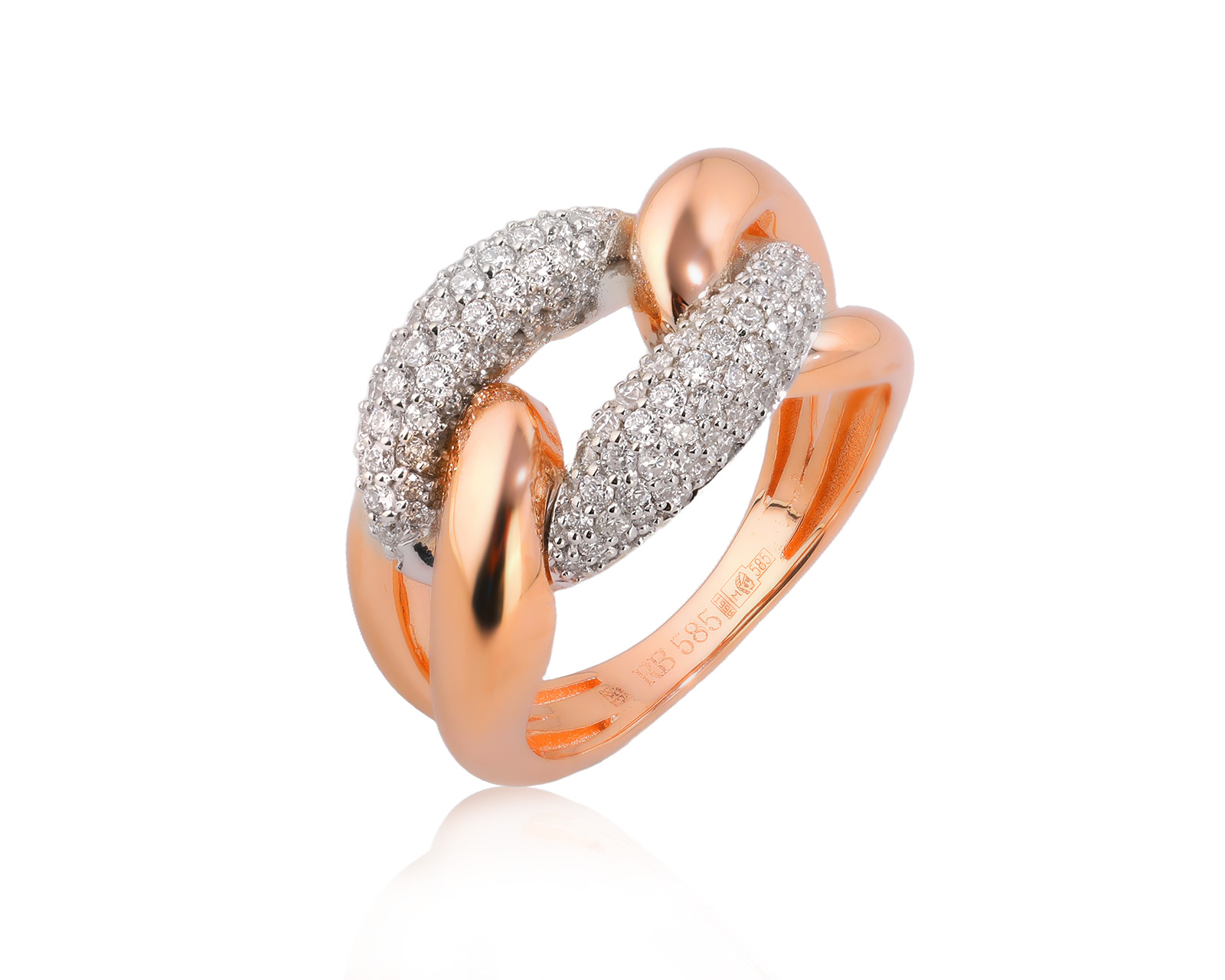 Оригинальное золотое кольцо с бриллиантами 0.86ct Roberto Bravo 190725/2