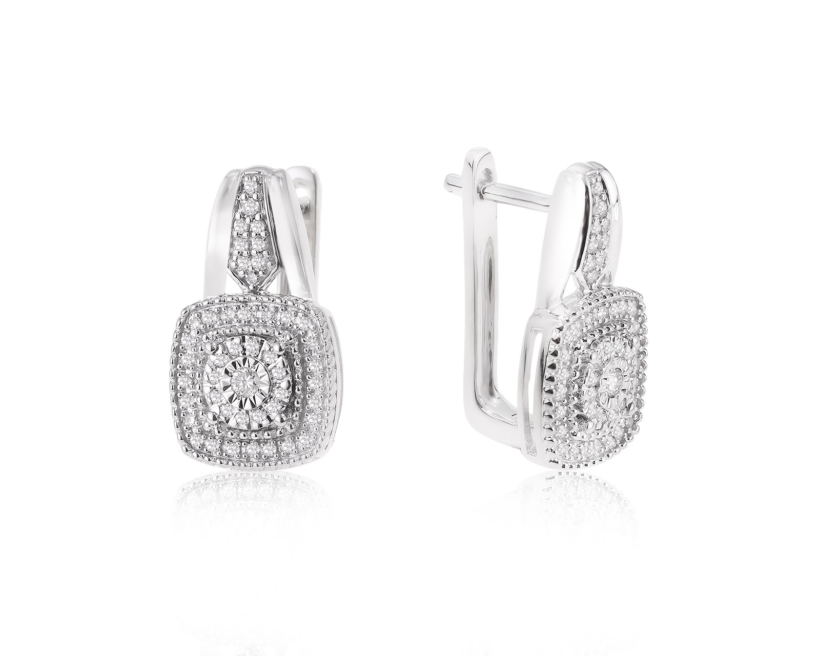 Золотые серьги с бриллиантами 0.34ct 180524/2