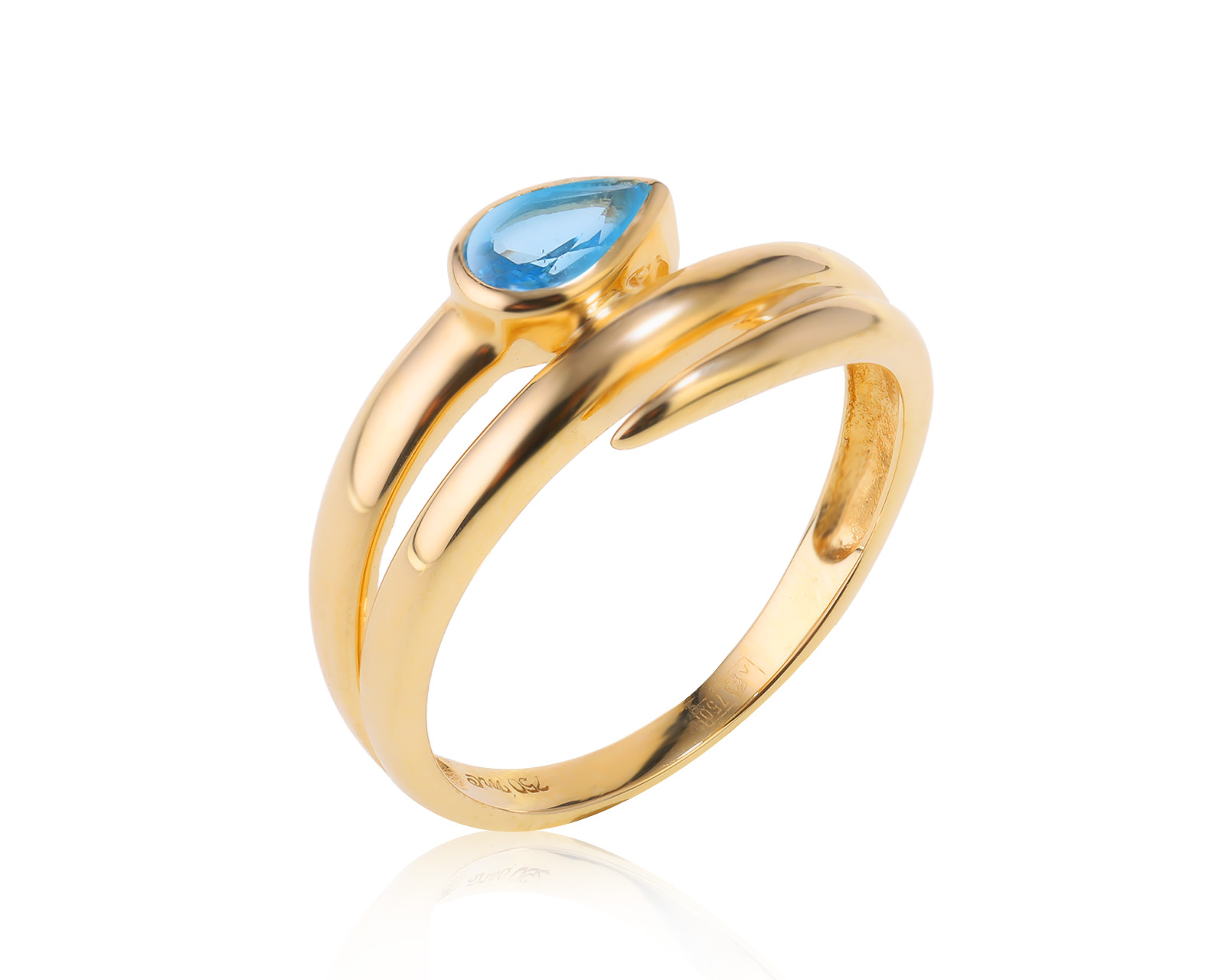 Оригинальное золотое кольцо с топазом 0.30ct Mauro Conti