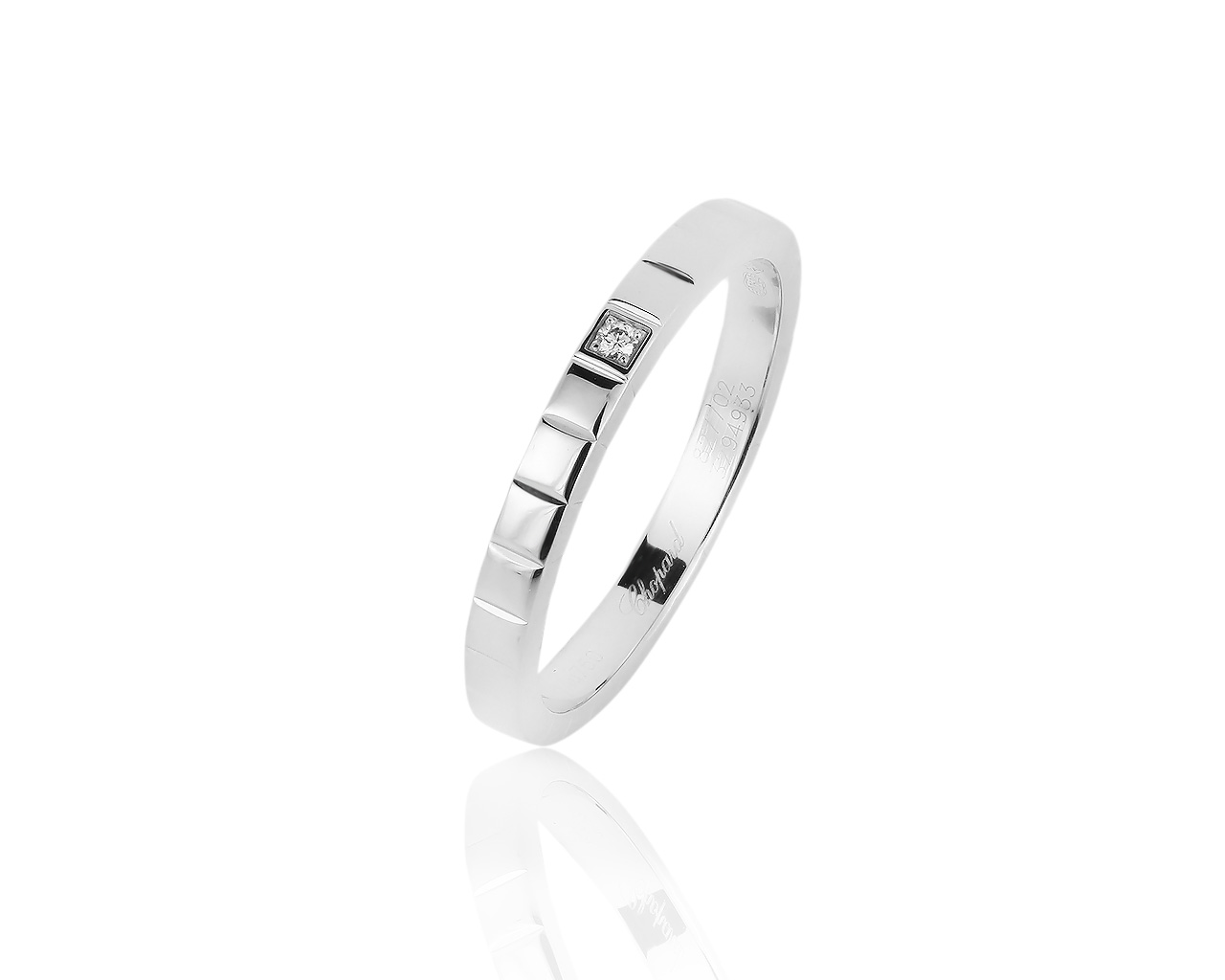 Оригинальное золотое кольцо с бриллиантом 0.01ct Chopard 290419/12