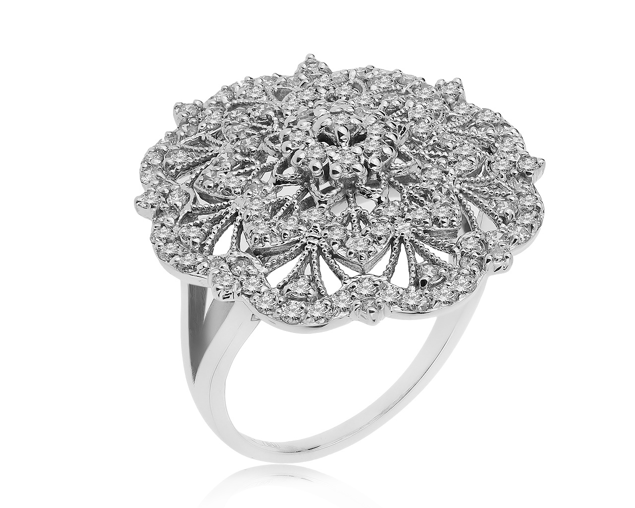 Эксклюзивное золотое кольцо с бриллиантами 1.23ct 180720/4