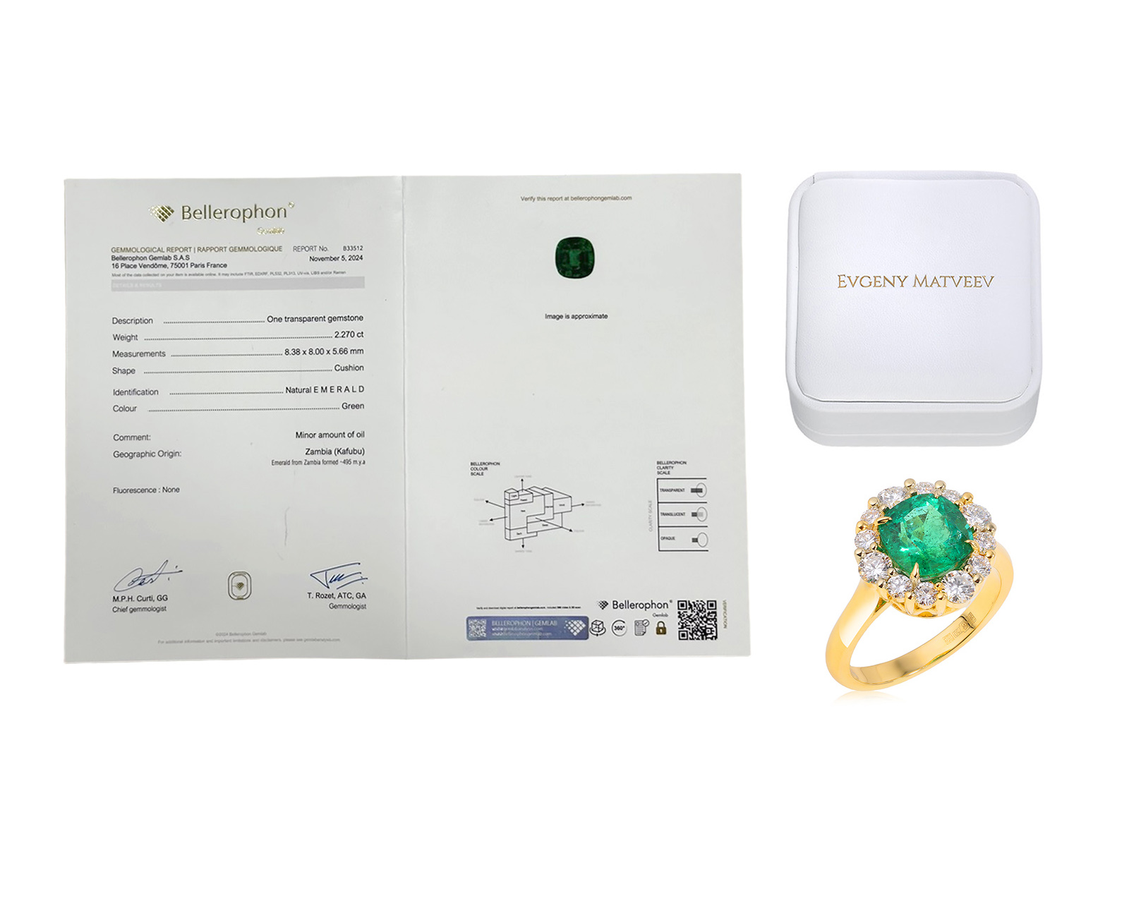 Золотое кольцо с изумрудом Замбия 2.27ct Evgeny Matveev