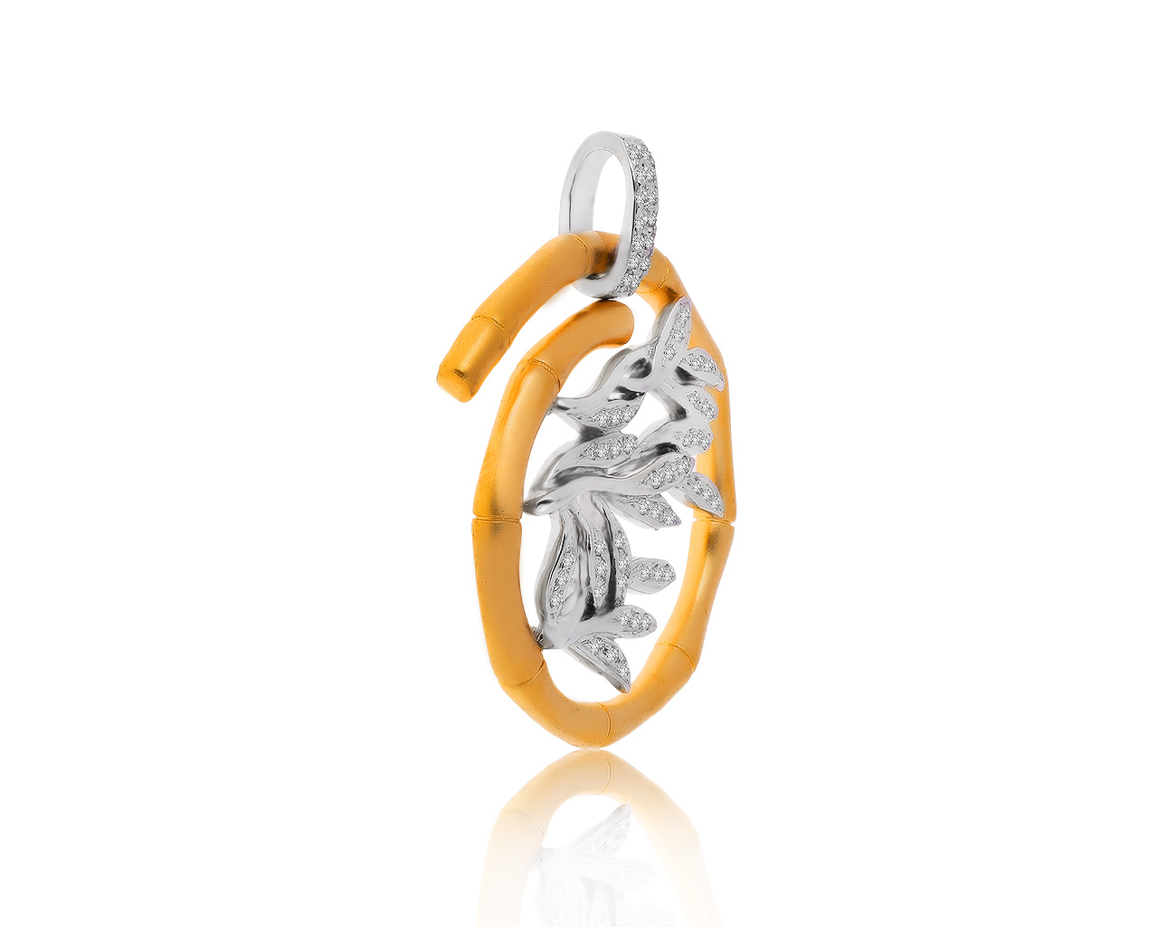 Стильный золотой кулон с бриллиантами 0.21ct